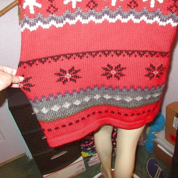 Vtg Neckworks 3D Knit Cardigan Sweater Size XL Alpaca Wool Fair Isle Snowflakes - Picture 11 of 11